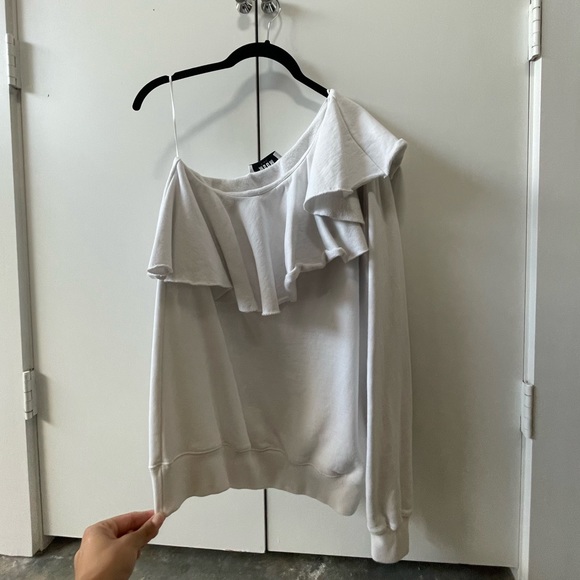 MSGM One Shoulder Sweatshirt - Picture 3 of 5